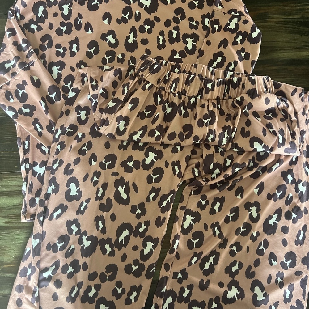 Leopard Print Pajama/Louge Set